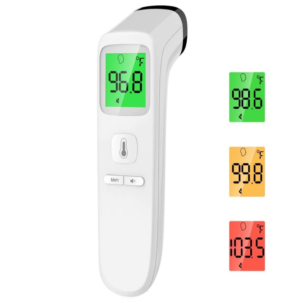 Baby and Adults Forehead Thermometer with Fever Alarm, LCD Display FDA